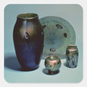 Sticker Carré Plaque et vases de favoritisme Tiffany