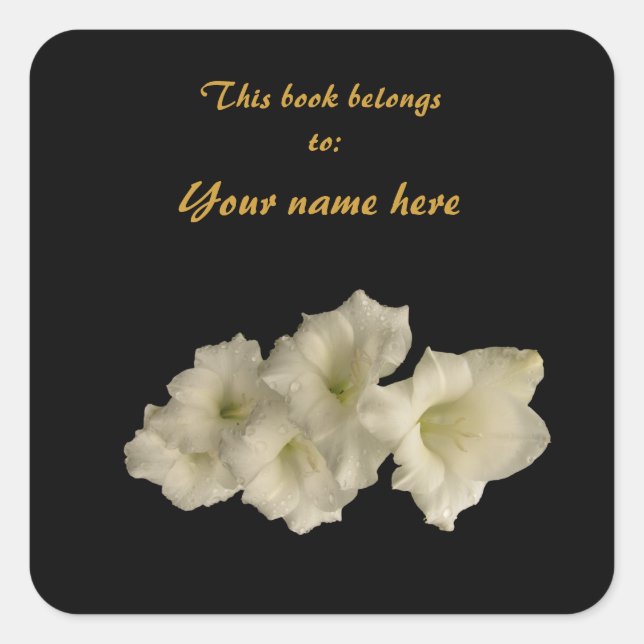 Sticker Carré Plaque Gladiolas (Devant)