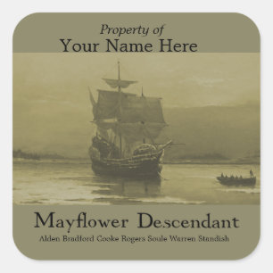 Sticker Carré Plaque Mayflower