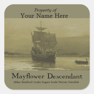 Sticker Carré Plaque Mayflower