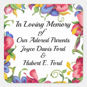 Sticker Carré Plaque Révisée, En Memoriam, Don Carré St