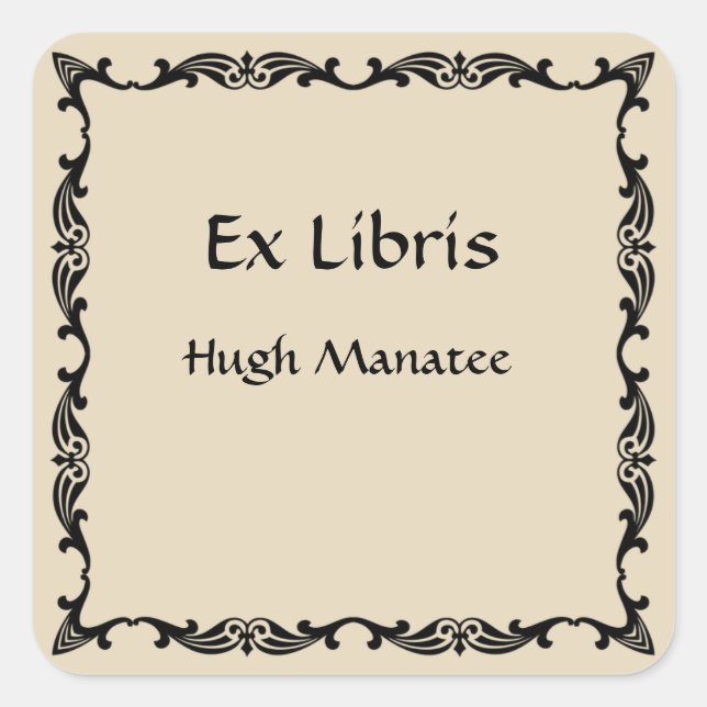 Sticker Carré Plaque Vintage victorienne (Devant)