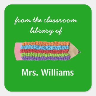 Sticker Carré Plaques-cadeaux pour enseignants personnalisées