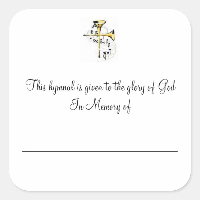 Sticker Carré Plaques de l'Hymne (Devant)