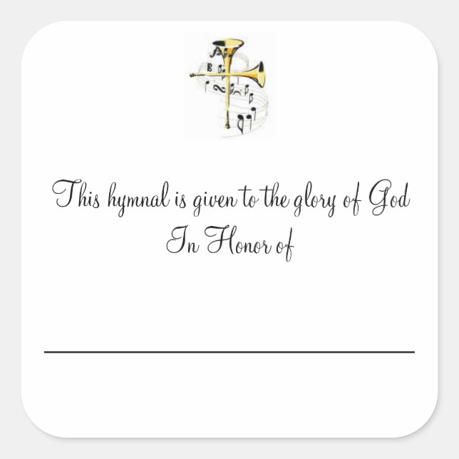 Sticker Carré Plaques Hymnes en l'honneur de (Devant)