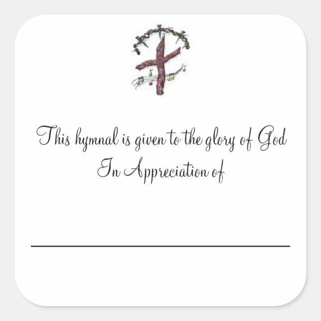 Sticker Carré Plaques Hymniques en appréciation de (Devant)