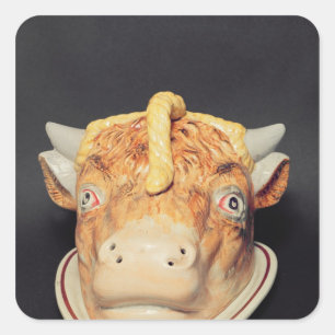 Sticker Carré Plat de fromage Staffordshire en forme de vache