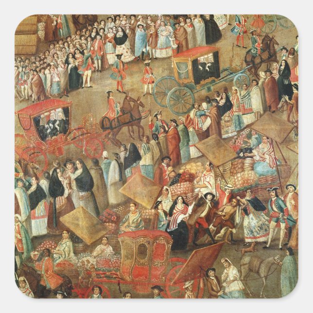 Sticker Carré Plaza Mayor à Mexico, détail des voitures (Devant)