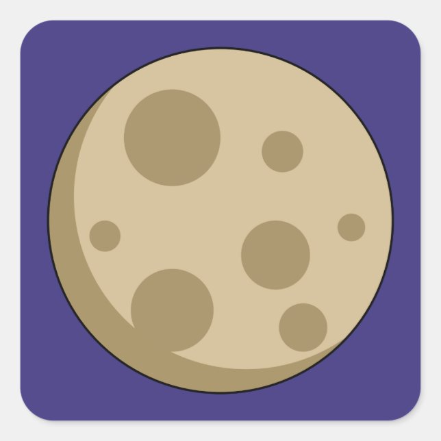 Sticker Carré Pleine lune (Devant)