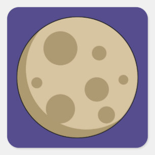 Sticker Carré Pleine lune