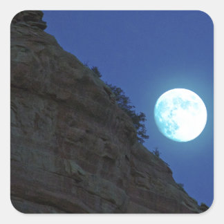 Sticker Carré Pleine lune se levant sur Sedona