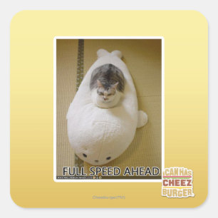 Sticker Carré Pleine vitesse vers l'avant