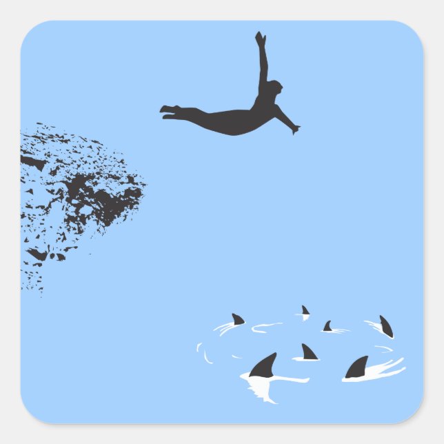 Sticker Carré plongée (Devant)