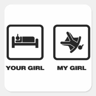 Sticker Carré Plongée en ciel