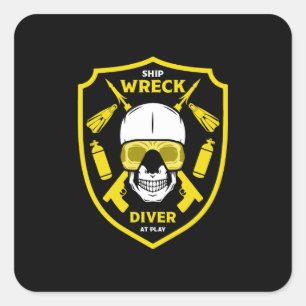 Sticker Carré plongeur nautique