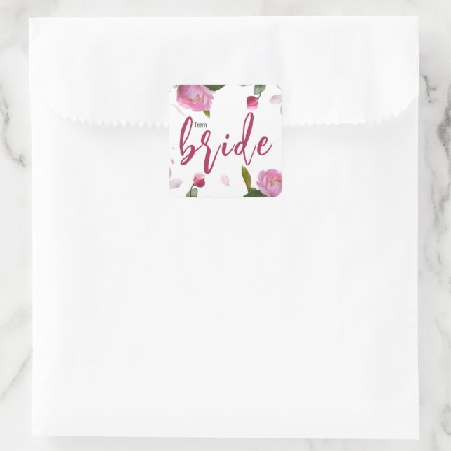 Sticker Carré Pluie de Fleurs Mariage (Sac)