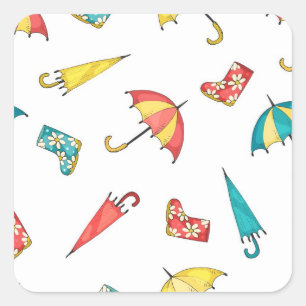 Sticker Carré Pluie printanière I