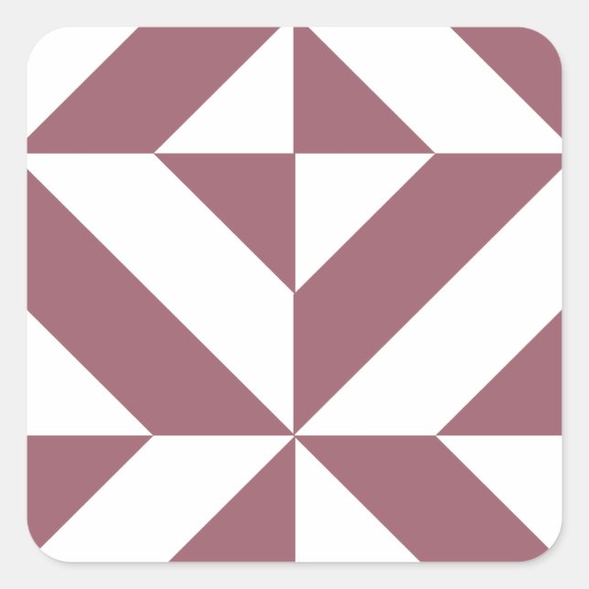 Sticker Carré Plum Geometric Deco Cube Pattern (Devant)