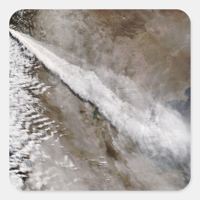 Sticker Carré Plume de l'éruption du volcan Chaiten, Chili (Devant)