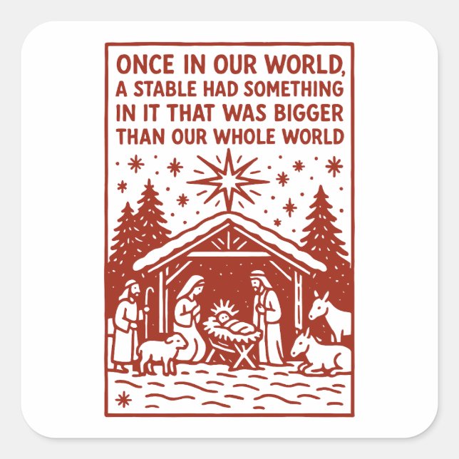 Sticker Carré Plus grand que notre monde entier 1 (Devant)