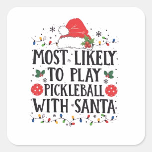 Sticker Carré Plus susceptible de jouer au Pickleball avec le Pè
