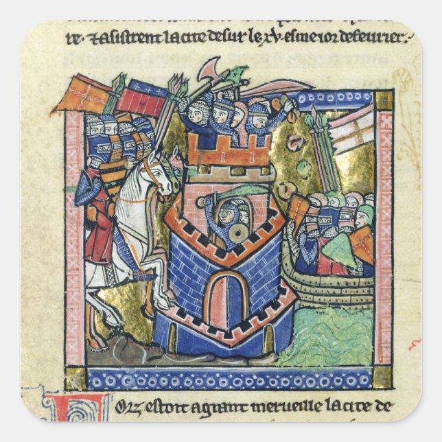 Sticker Carré Pneu bloqué par la flotte vénitienne (Devant)