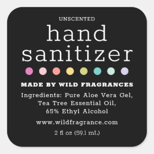 Sticker Carré Pneuka Point Chalkboard Sanitizer à la main savon