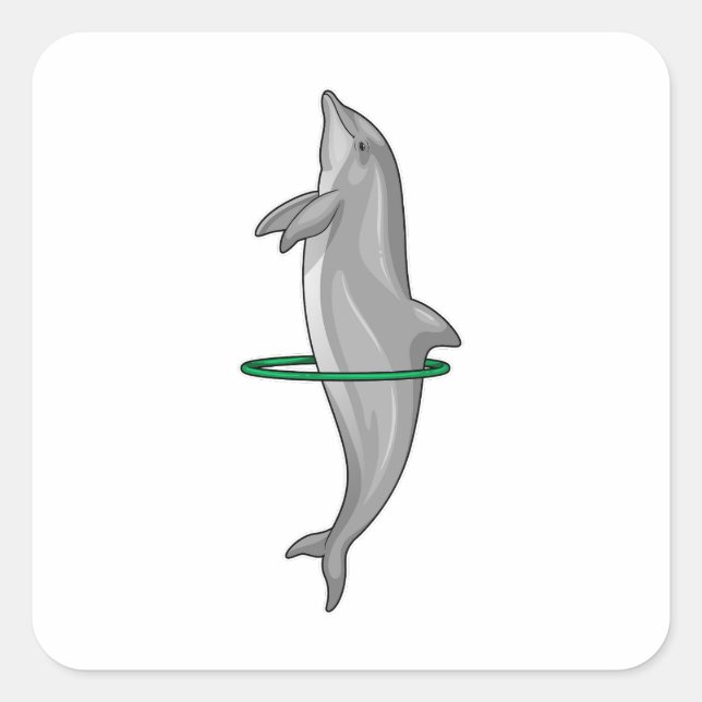 Sticker Carré Pneus Dolphin Fitness Sports (Devant)