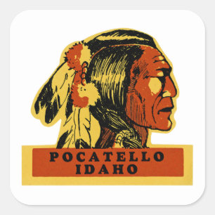 Sticker Carré Pocatello Idaho
