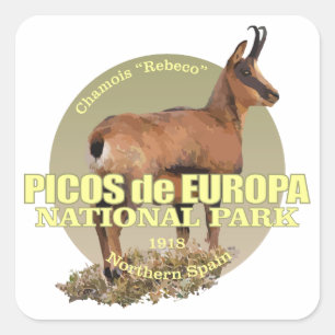 Sticker Carré POIDS de Picos de Europa NP (chamois)