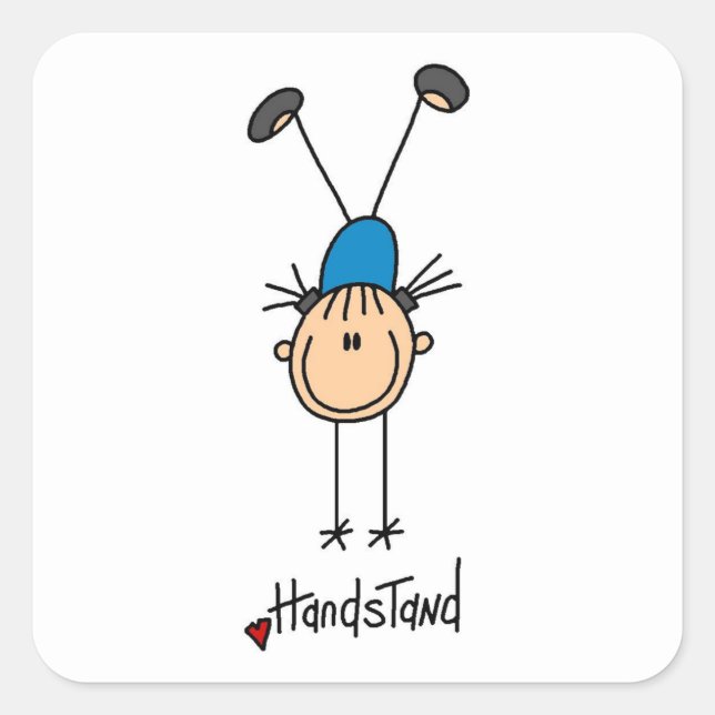 Sticker Carré Poignées de gymnaste Doing (Devant)