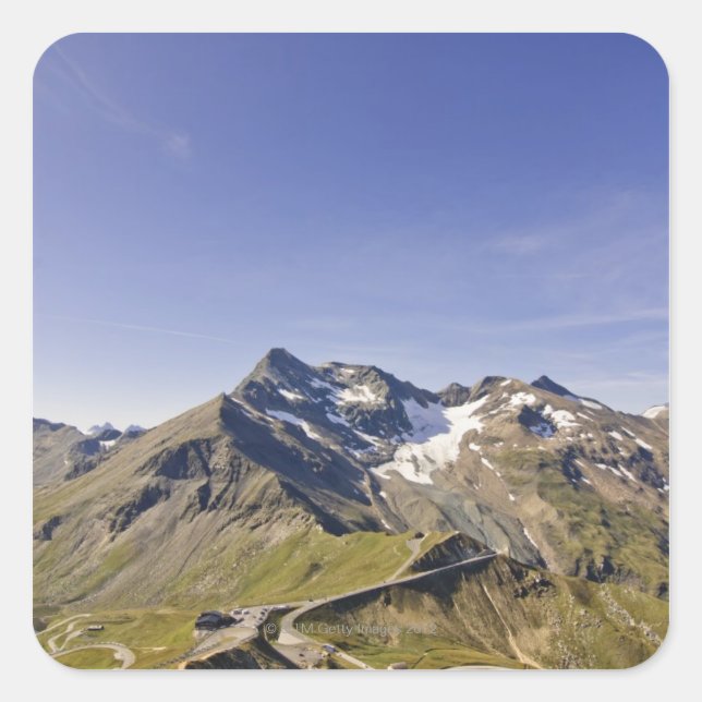 Sticker Carré point de bikerÂ, grossglockner (Devant)