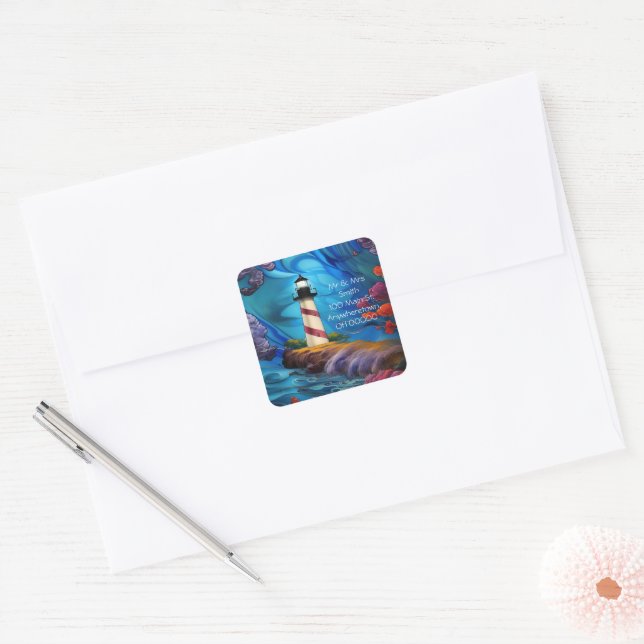 Sticker Carré Point phare (Enveloppe)