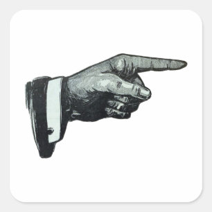 Sticker Carré Pointage vintage de main