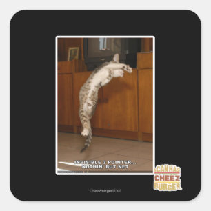 Sticker Carré Pointeur 3 invisible