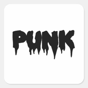 Sticker Carré Pointeur de punk personnalisable