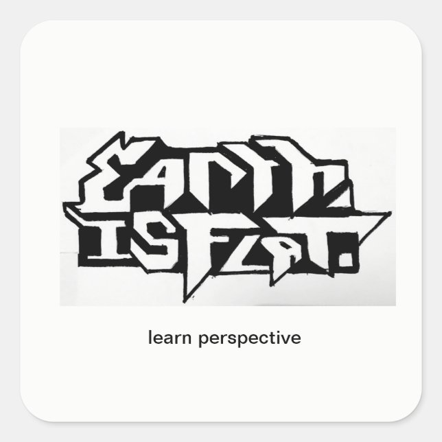 Sticker Carré pointez vos yeux (Devant)