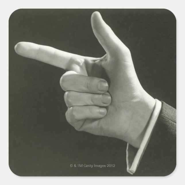 Sticker Carré Pointing (Devant)