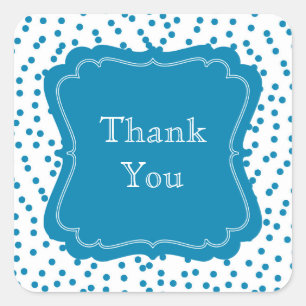 Sticker Carré Points Aqua Confetti