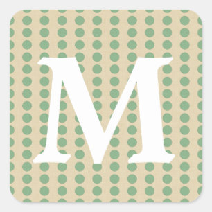 Sticker Carré Points de modes d'épice de feuille de laurier avec