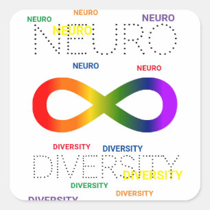 Sticker Carré Points de neurodiversité
