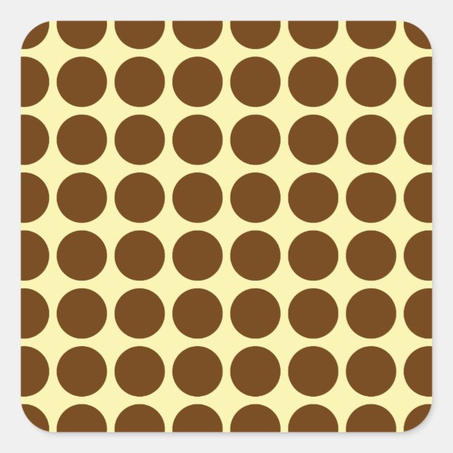 Sticker Carré Points neutres de crème de muscade avec le texte d (Devant)
