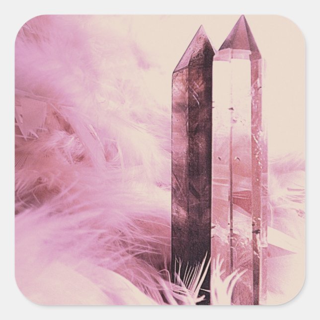 Sticker Carré Points quartz (Devant)