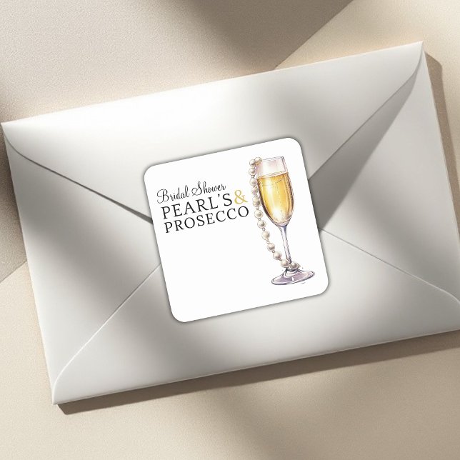 Sticker Carré Poires minimes modernes et douche de mariée de pro (minimal bridal shower mailing stickers , helping you keep your stationary special)