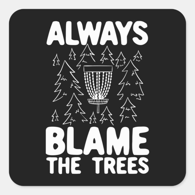 Sticker Carré Poison de Disc Golf Disc Basket (Devant)