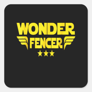 Sticker Carré Poison de Fencing I Always Win All Match