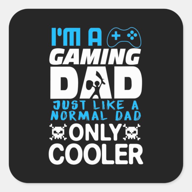 Sticker Carré Poison gamer | I A Gaming Dad (Devant)