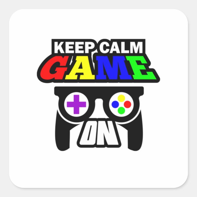 Sticker Carré Poison Keep Calm Game (Devant)