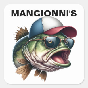 STICKER CARRÉ POISSON