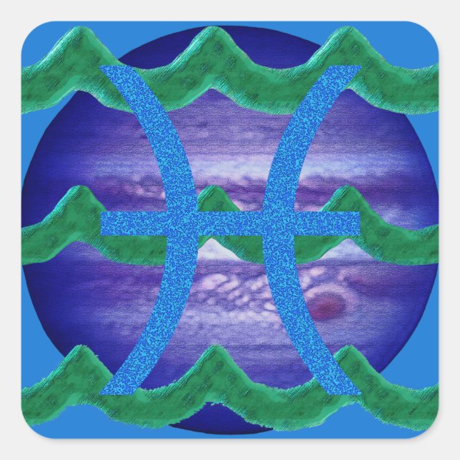 Sticker Carré Poissons (Devant)